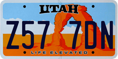 UT license plate Z577DN