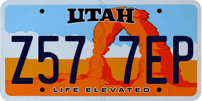 UT license plate Z577EP