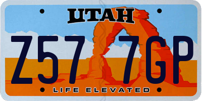 UT license plate Z577GP