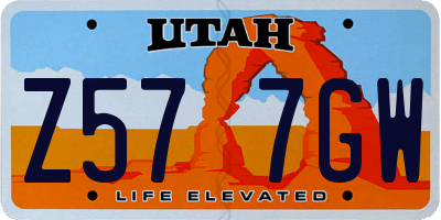 UT license plate Z577GW