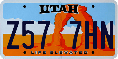 UT license plate Z577HN