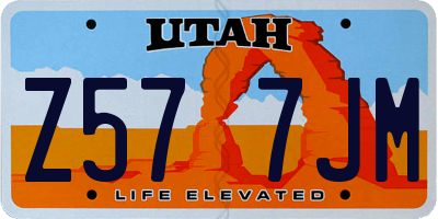 UT license plate Z577JM