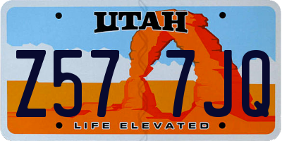 UT license plate Z577JQ