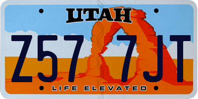UT license plate Z577JT