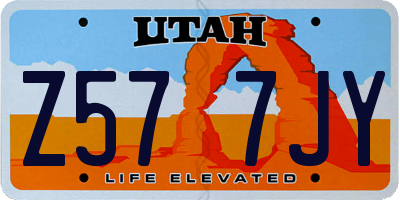 UT license plate Z577JY