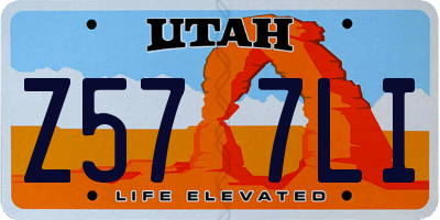 UT license plate Z577LI