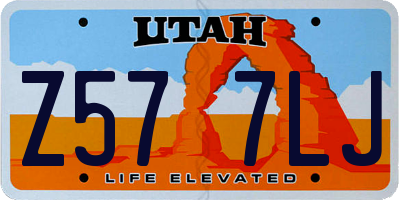 UT license plate Z577LJ