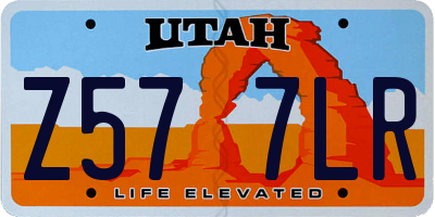 UT license plate Z577LR