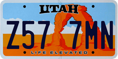 UT license plate Z577MN