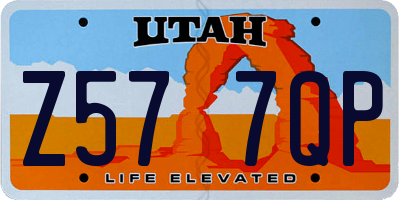 UT license plate Z577QP