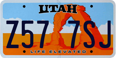 UT license plate Z577SJ