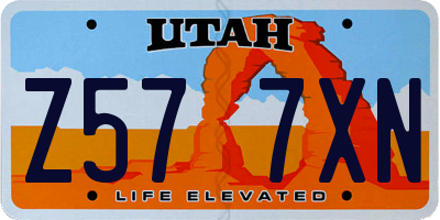 UT license plate Z577XN