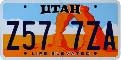 UT license plate Z577ZA