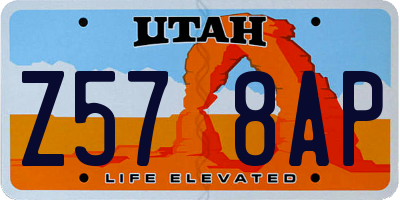 UT license plate Z578AP