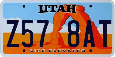 UT license plate Z578AT