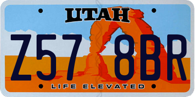 UT license plate Z578BR