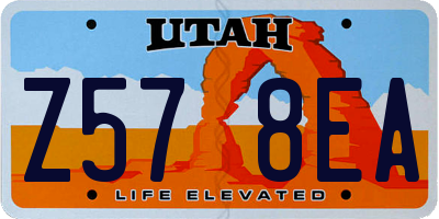 UT license plate Z578EA