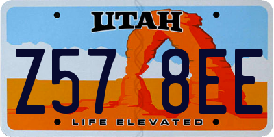 UT license plate Z578EE