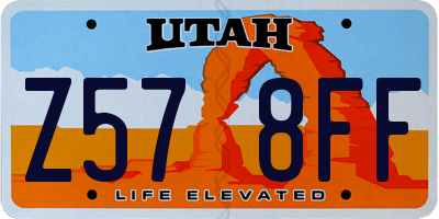UT license plate Z578FF