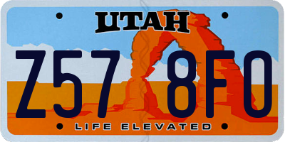 UT license plate Z578FO