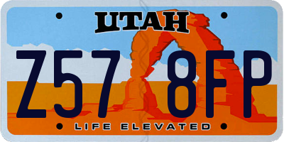 UT license plate Z578FP