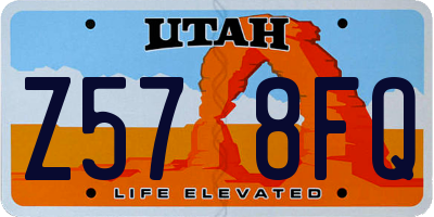UT license plate Z578FQ