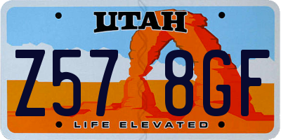 UT license plate Z578GF