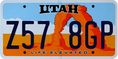 UT license plate Z578GP