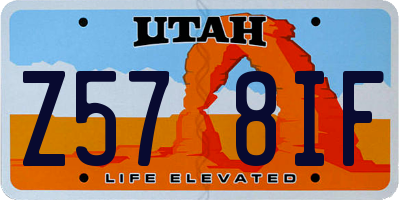 UT license plate Z578IF
