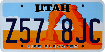 UT license plate Z578JC