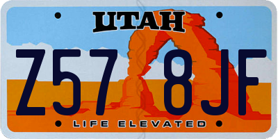 UT license plate Z578JF