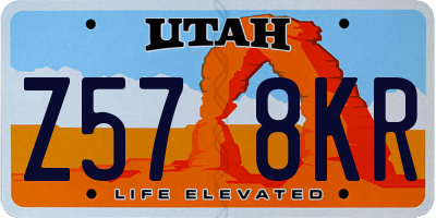UT license plate Z578KR