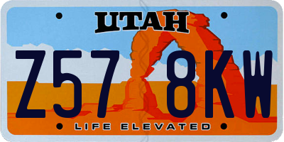 UT license plate Z578KW