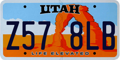 UT license plate Z578LB