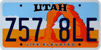 UT license plate Z578LE