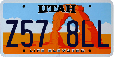 UT license plate Z578LL