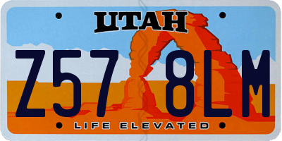 UT license plate Z578LM