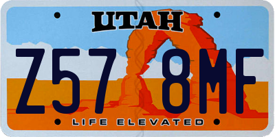 UT license plate Z578MF
