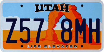 UT license plate Z578MH