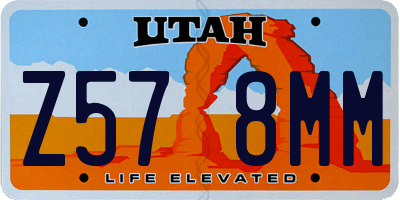 UT license plate Z578MM