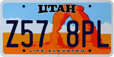 UT license plate Z578PL