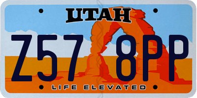 UT license plate Z578PP