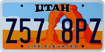 UT license plate Z578PZ
