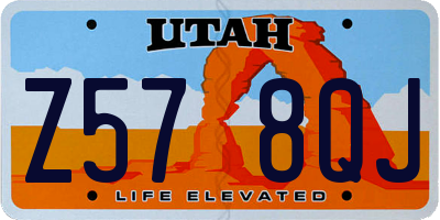 UT license plate Z578QJ
