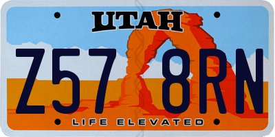 UT license plate Z578RN