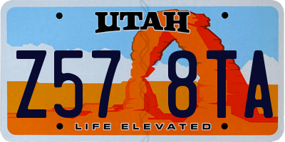 UT license plate Z578TA