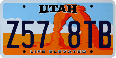 UT license plate Z578TB