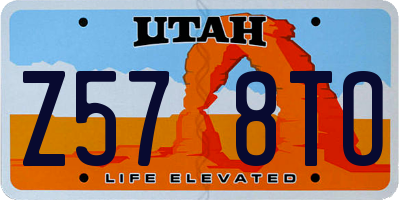 UT license plate Z578TO