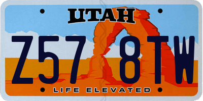 UT license plate Z578TW