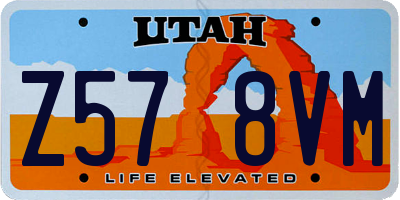 UT license plate Z578VM